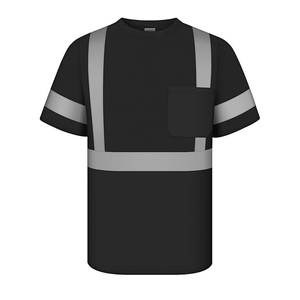 Camisas de trabajo de alta visibilidad para hombre Polo de poliéster con rayas reflectantes características fluorescentes y térmicas - Product Image 2