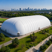 Dôme sportif préfabriqué en membrane PVDF avec câbles en acier, contrôle intelligent de la pression et du climat, arène toutes saisons pour terrains de tennis