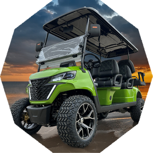 Buggies de golf eléctricos de 4 + 2 asientos al por mayor, carrito de golf de lujo con 4 ruedas y batería de litio de 72V - Product Image 1