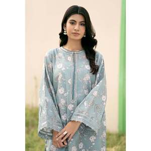 BAROUQE-3PC Chemise en Chiffon Imprimé KARANDI avec DUPATTA et PANTALON-BIC-2576 - Product Image 3