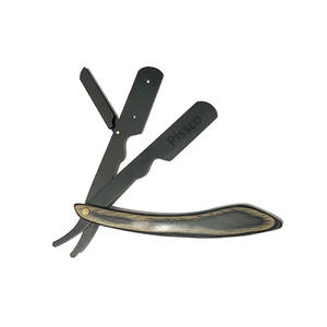 Navaja de Afeitar de un Solo Filo, Hoja Recta de Acero Inoxidable con Mango de Madera, Navaja de Afeitar Recta para Barbería - Product Image 1