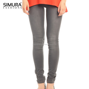 Jeans pour femmes grande taille, coupe droite, durable, personnalisé, OEM, séchage rapide, taille haute, spandex/coton, design élégant, nouvelle tendance - Product Image 3
