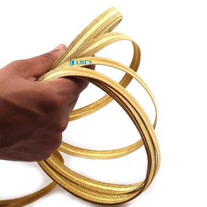 Cordones de trenzas doradas bordadas de alta calidad, nuevo estilo, adornos de alambre de lingotes uniformes, tela decorativa con hilo - Product Image 6