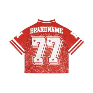 Camiseta de fútbol de poliéster de alta calidad personalizada Unisex estilo americano Retro de gran tamaño Boxy Transferencia de Calor transpirable de talla grande - Product Image 3