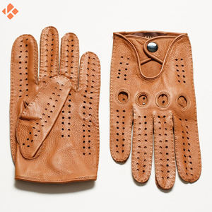 Gants de conduite respirants personnalisés de haute qualité pour hommes, équipement en cuir tendance pour l'extérieur - Product Image 4