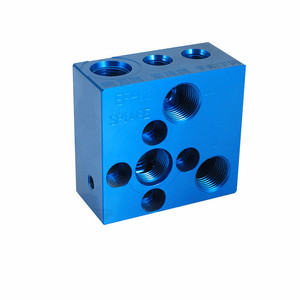 Bloque de válvula hidráulica personalizado OEM Bloque de válvula de colector de aluminio Bloque de colector de válvula de control hidráulico con precio de fábrica - Product Image 3