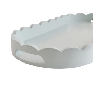 Plateau en laque festonné artisanal élégant, plateau de service rectangulaire bleu pour la décoration de table, vente en gros en provenance du Vietnam - Product Image 4