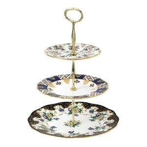 Support à gâteau décoratif de forme arrondie, design courbé à la main, finition nickelée, pour mariages et fêtes. - Product Image 4