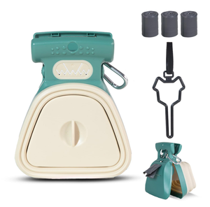 Ramasse-crottes pour animaux de compagnie en plastique biodégradable pliable avec un design simple, utilisation en extérieur portable et sacs jetables - Product Image 1