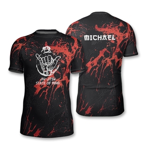 Rashguard à manches courtes pour hommes haute performance Protection UV Tissu à séchage rapide Parfait pour le surf, la natation et les aventures en plein air - Product Image 1