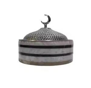 Cazuelas de tapa martillada Hotpot para el hogar de lujo, cuerpo de madera para servir alimentos con incrustaciones de fregona, artesanías, Hotpot de Metal, para comedor elegante - Product Image 1