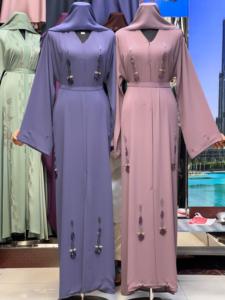 Abaya de Dubaï noire, vêtements traditionnels islamiques pour femmes, vêtements musulmans, robes kimono, nouveau, 2025 - Product Image 2