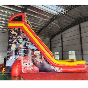 Tobogán Inflable de Doble Carril con Temática de Carreras, Tobogán Comercial de PVC para Fiestas, Parques de Diversiones, Toboganes Inflables - Product Image 4