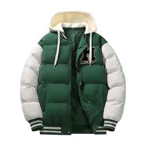 Unisex Functional Bubble Jacket Down Padded <b>Warm</b> Waterproof Hooded Lightweight Outdoor Winter <b>Coat</b> Great For Travel Work Hiking - Product Image 6