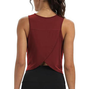 2025 OEM personnalisé dos ouvert sport débardeur pour les femmes respirant décontracté Fitness entraînement plaine haut d'entraînement - Product Image 4