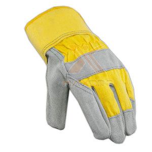 Leather Made Full Finger Working Gloves Breathable Waterproof Anti-Slip Fireproof Customizable in Stock - Product Image 2