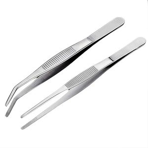 Professional Chef Kitchen Tweezers 12 6.3 Cooking Tongs Multi-Use Black BBQ <b>Tools</b> for Seafood Repair and Cooking 6pcs <b>Set</b> - Product Image 1