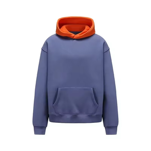 Sudadera con capucha de corte cuadrado de gran tamaño para hombre personalizada de alta calidad ODM OEM | 100% algodón Color Block Essential Pullover - Product Image 4