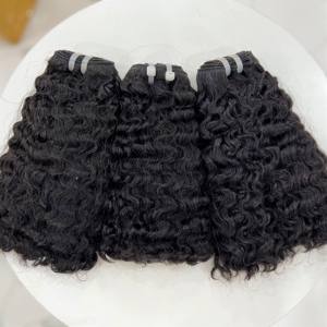 PRECIO DE FÁBRICA ONDULADO RIZADO NATURAL NEGRO 100% CUTÍCULA VIRGEN ALINEADA LISA SEDA DE EXTENSIONES DE CABELLO HUMANO DONANTE DE FÁBRICA - Product Image 6