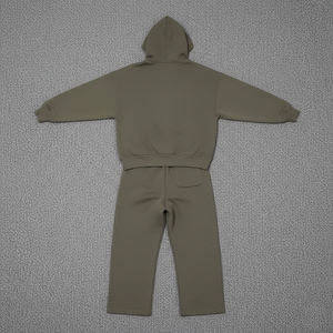 Conjunto Deportivo Unisex de Felpa 100% Algodón, Estilo Vintage con Lavado Ácido, Sudadera con Capucha y Cordón Ajustable, Pantalones Deportivos, Estampado Hip Hop, para Invierno, Venta al Por Mayor - Product Image 5