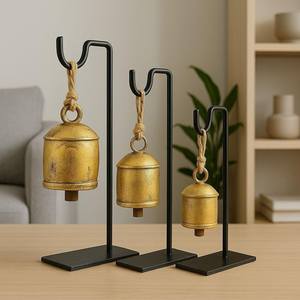 Private Branding Large <b>Brass</b> Cow Bell With Sound Used By Farmers To Locate Livestock Grazing In Wide Open Fields Daily - Product Image 6