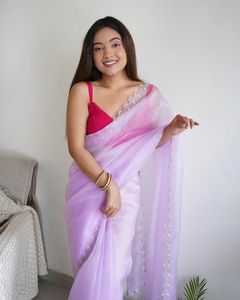 <span class=keywords><strong>2025</strong></span> Mới Nhất Truyền Thống Banarasi Linen Saree Cho Phụ Nữ Pha Lê Thiết Kế Ưa Thích <span class=keywords><strong>Sari</strong></span> Cho Các Bên Ấn Độ Pakistan Quần Áo Thấp - Product Image 4