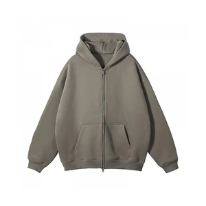 Streetwear Acid Wash Hoodies Logo Personnalisé Zip Up Hoodies Hommes Vintage Mode Baggy Double Zipper Hoodies Taille Confortable - Product Image 1