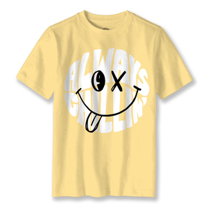Camiseta Amarilla de Manga Corta para Hombre con Estampado Frontal Sólido, Cuello Alto Informal, Corte Holgado, Algodón Jersey de Secado Rápido - Product Image 6