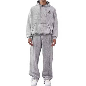 Chándal Deportivo para Hombre, Estilo Lavado Ácido, Tejido Suave, para Uso Casual y al Aire Libre - Product Image 1