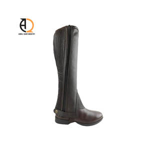 Botas de Cuero Genuino con Cierre de Botón, Ajuste Clásico para Competiciones y Entrenamientos, Medias Polainas de Alta Calidad para Montar a Caballo - Product Image 4