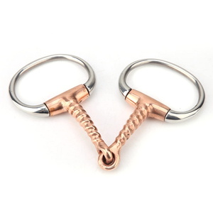 Sacacorchos de acero inoxidable veterinario Dee Ring Snaffle Bit Boquilla Lisa pulida Todas las brocas de boca de caballo están disponibles - Product Image 1