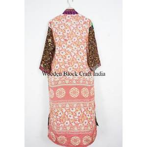 Hot Selling Floral Silk <b>Long</b> <b>Kimono</b> <b>Robe</b> for Women-Spring Season Wedding Party Home Spa Bohemian Style - Product Image 5