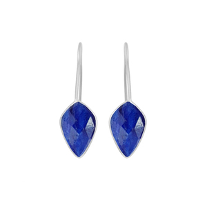 Boucles d'oreilles pendantes saphir bleu coupe à facettes 10x15mm cerf-volant or 18 carats vermeil 925 argent Sterling femmes boucle d'oreille boucle d'oreille en argent Sterling - Product Image 3