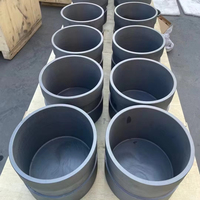 Creuset en graphite d'argile de résistance à hautes températures ZW-RA/creuset en graphite de carbure de silicium pour four à induction