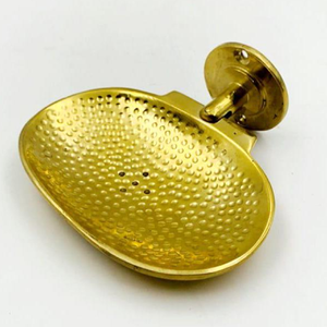 Jabonera montada en la pared con acabado de latón moderno de cobre decente al por mayor y precio barato directo de la fábrica India al por mayor - Product Image 5