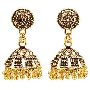 Kriaa Boucles d'oreilles Jhumki plaquées or antique Accessoire de mode 1308523 - Product Image 1