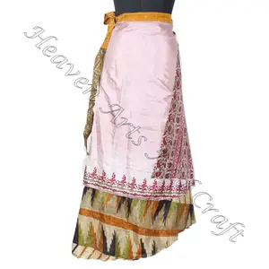 New Vintage Silk Magic 36" Length Sarong Pareo Wrap Skirt Tube Dress reversible vintage silk magic wrap skirt 38 inch women boho