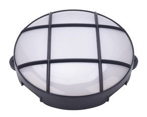 Lampada da parete LED da esterno rotonda Oxalis con griglia 15W 950Lm 6500K IP65 nera (GSC 200205007) - Product Image 1
