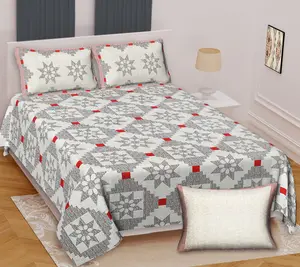 可爱清新花卉床上用品套装印花床单，酒店装饰床罩床上用品