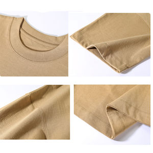 High Quality 100% Cotton O-Neck <b>Short</b> <b>Sleeve</b> T-<b>Shirts</b> 320 Gsm Heavyweight Oversized Fit With Puff Printing <b>White</b> Knitted Fabric - Product Image 5