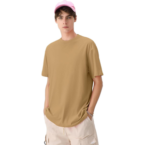 เสื้อยืดผู้ชายทรงโอเวอร์ไซส์ ผ้าคอตตอน 100% คุณภาพสูง เนื้อหนา ระบายอากาศดี ไม่เป็นขุย แบบเรียบ สไตล์ฮิปฮอป น้ำหนัก 180 กรัม - Product Image 2