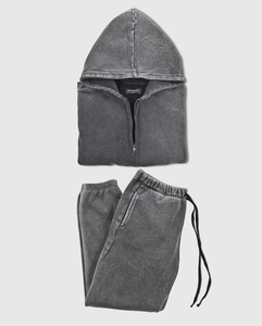 Heavyweight ชุดวอร์มมีฮู้ดล้างกรดชุดวอร์มแนววินเทจสีพื้นพื้นชุดวอร์มพิมพ์ลายโลโก้ XL ไซส์ XL สำหรับผู้ชายฤดูหนาว - Product Image 3