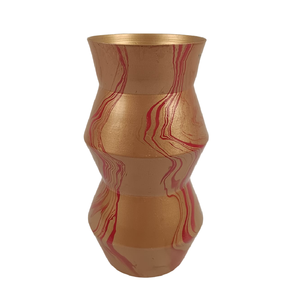 Florero de metal color oro rosa y vidrio de tubo de ensayo de estilo nórdico moderno para decoración de mesa de boda - Product Image 1