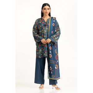 ชุดสูทผ้าลินินพิมพ์ลายสำหรับผู้หญิง IUSTKSD-1231 แบบ 3 ชิ้น - Product Image 3