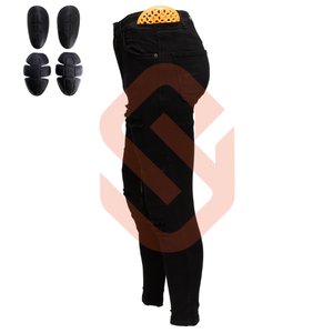 Pantalon d'équitation de moto avec armure amovible Jeans de protection pour motards Pantalons d'équitation renforcés pour équipement de sécurité de randonnée - Product Image 2