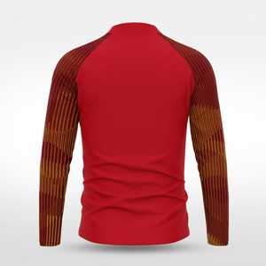 เสื้อแขนยาวซิป ¼ แบบกลับด้านได้ พิมพ์ลายตามสั่ง สำหรับผู้ชายและผู้หญิง ชุดกีฬาเพื่อประสิทธิภาพการเล่นกีฬา ผลิตจากโพลีเอสเตอร์ 100% - Product Image 1