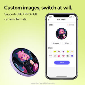 Regalo 1,8 pulgadas HD IPS 360x360 283PPI 500mAh Pantalla táctil AI Beambox Nano E-badge Reproducción de video Compatible con JPG/<span class=keywords><strong>GIF</strong></span>/PNG 5-14h Duración de la batería - Product Image 3