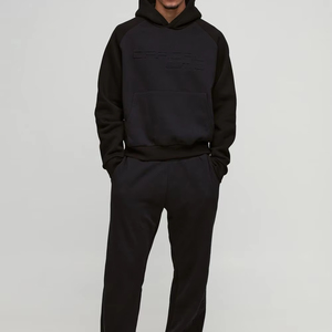 เซ็ตมีฮู้ดและกางเกงวอร์มแบบสวมมีกระเป๋าชุดวอร์มชุดวอร์ม2ชิ้นโลโก้ตามสั่ง - Product Image 1