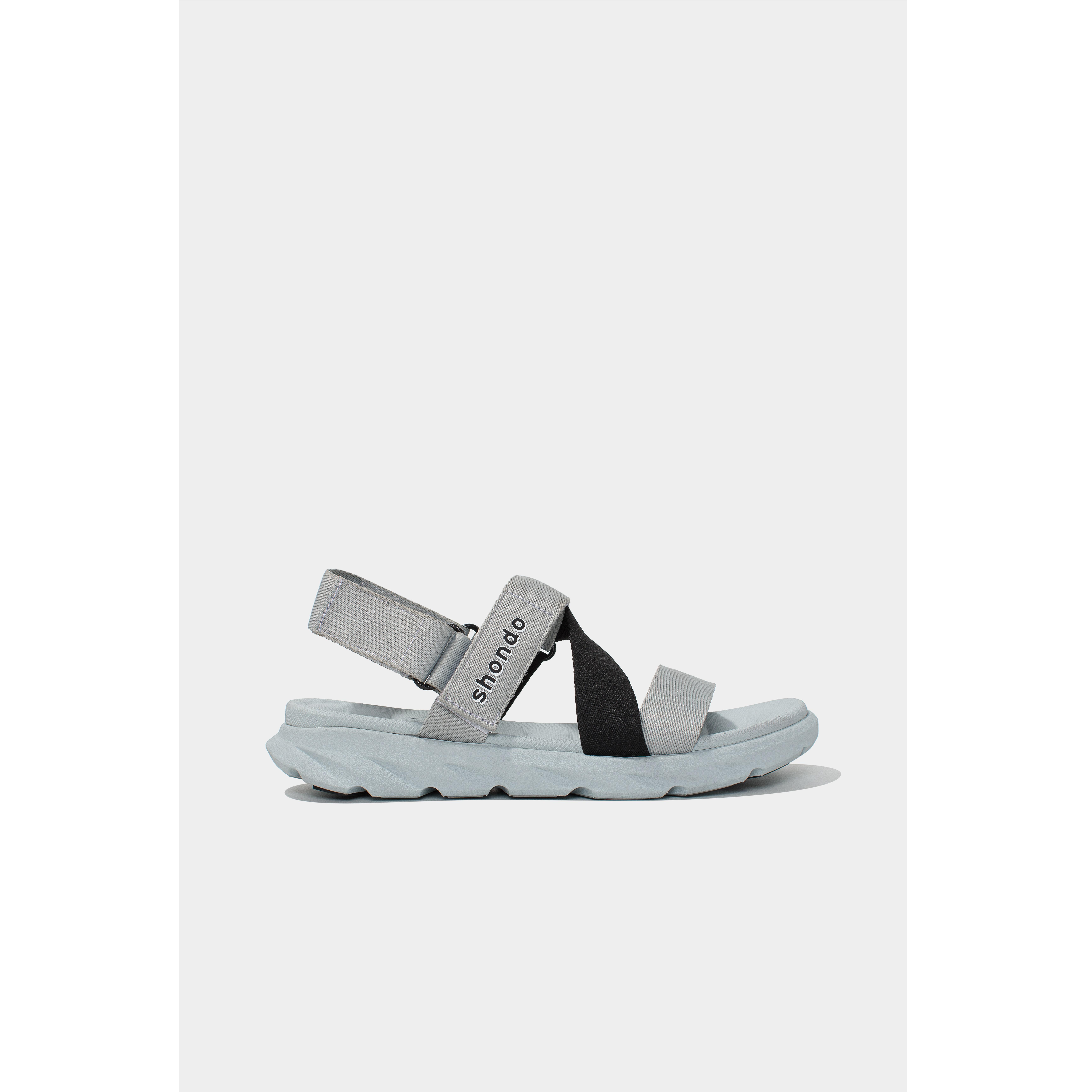 Gray Sole with Black Straps