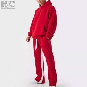 Chándal de Invierno para Hombre de Alta Calidad, 100% Algodón, Ligero, Transpirable, con Cintura Elástica y Capucha, Diseño Sólido - Product Image 1